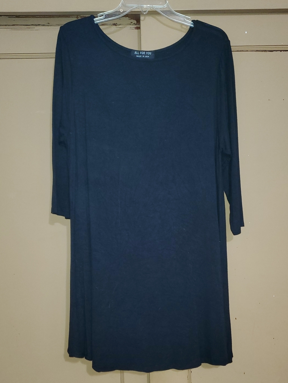 Black Long Sleeve A-Line Dress